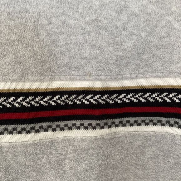 Vintage CATALINA Long Sleeve Gray Striped Sweater Women's Size XL - Picture 5 of 6